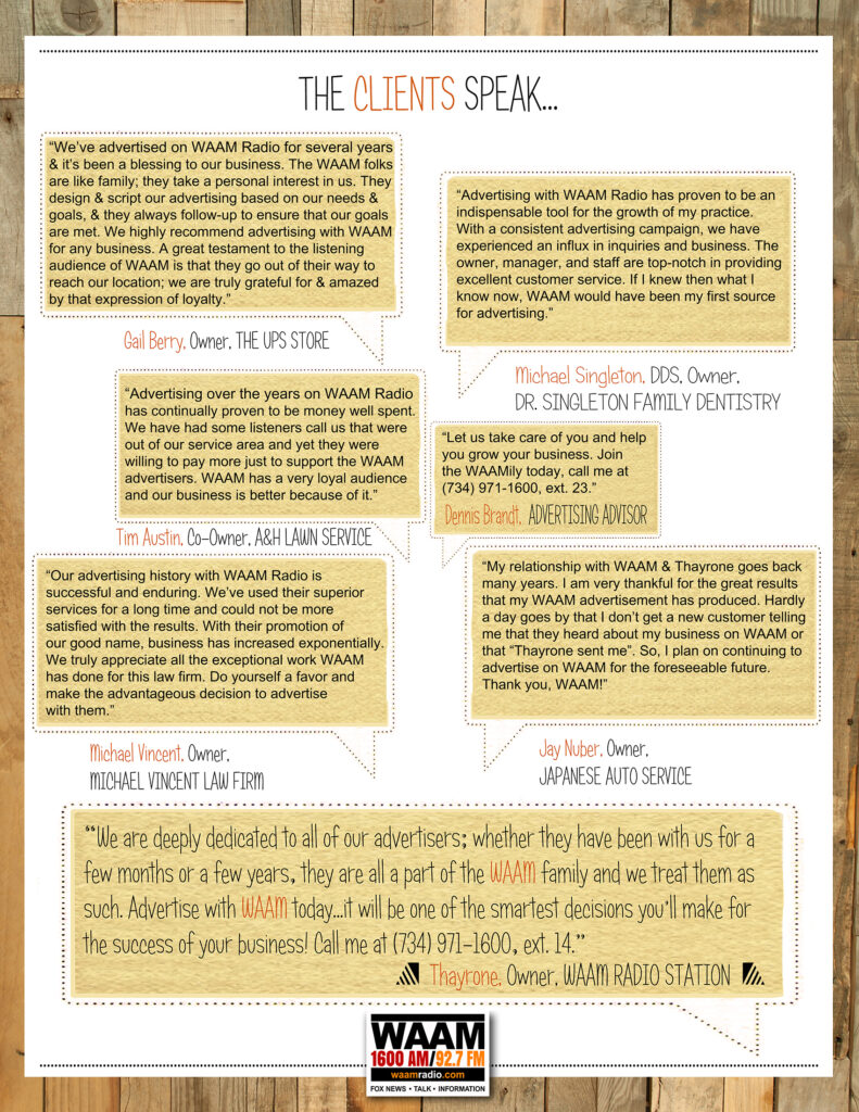 ADVERTISE – WAAM Talk 1600